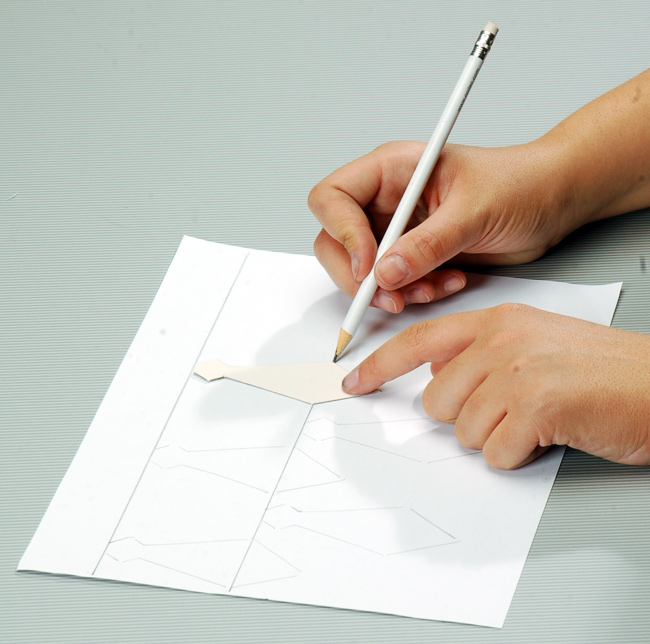 Paralume con decorazione stencil