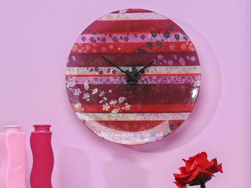 découpage su vetro per un orologio fai da te