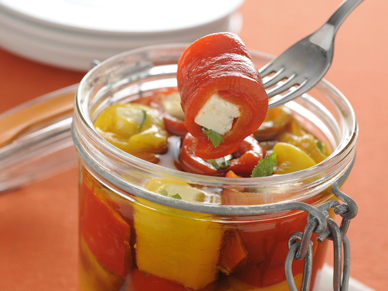 ricetta peperoni e feta