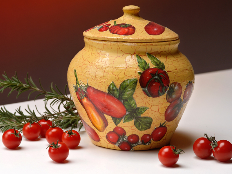 craquele decoupge vaso