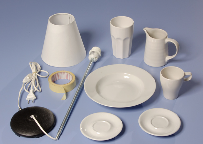 abat-jour con le ceramiche