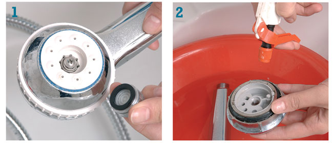 eliminare il calcare soffione doccia