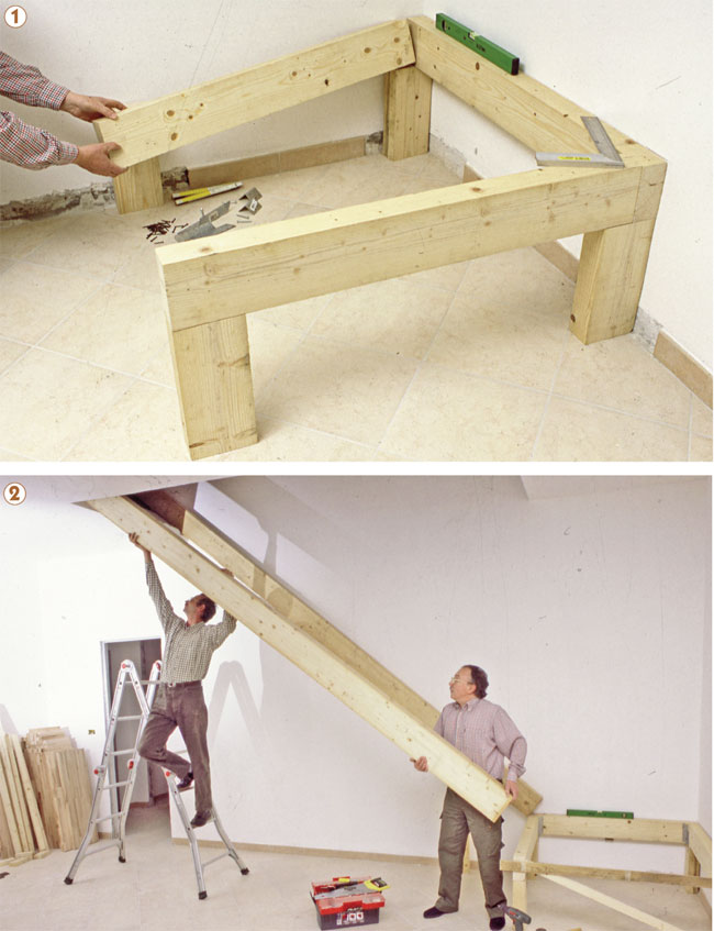 telaio scala in legno