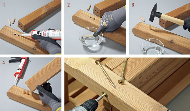 unire il legno con spine