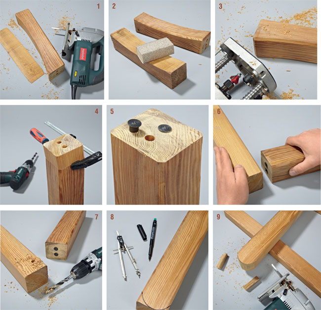 profili panchina in legno