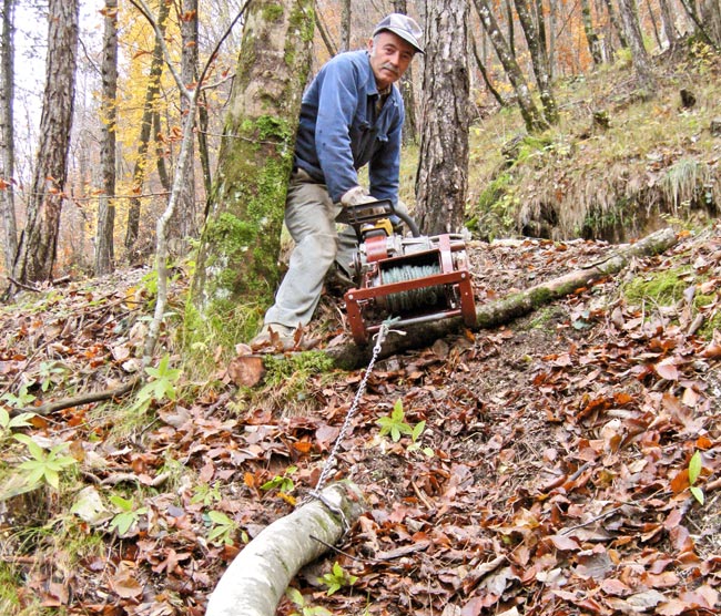 Come costruire un verricello con motosega