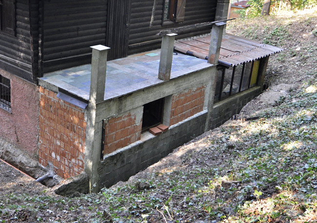 bagno di servizio in muratura