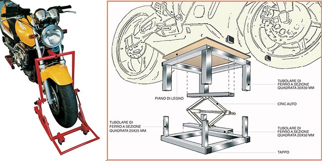 cavalletto moto fai da te