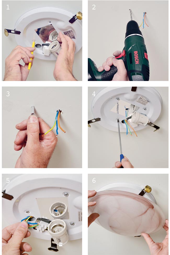 come installare una plafoniera