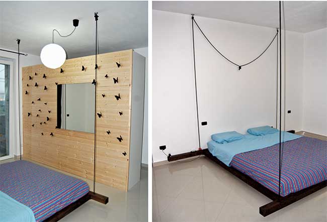 letto futon sospeso