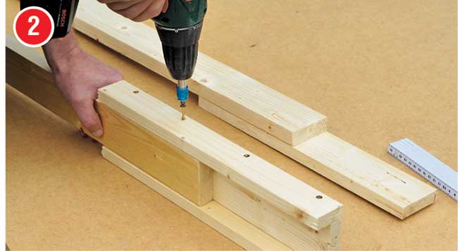 fissaggio listello in legno