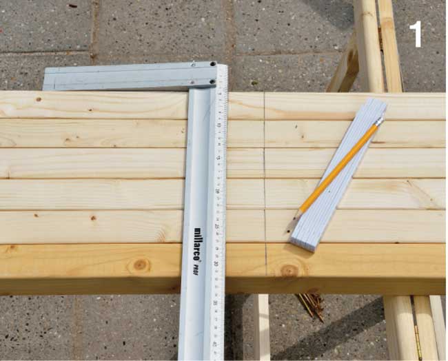 tracciatura ingobri su listelli di legno