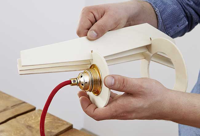 lampada legno fai da te