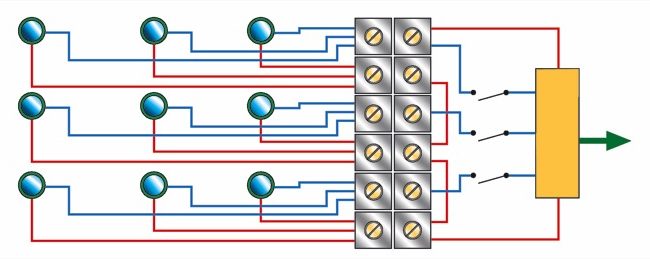 schema elletrico faretti incassati