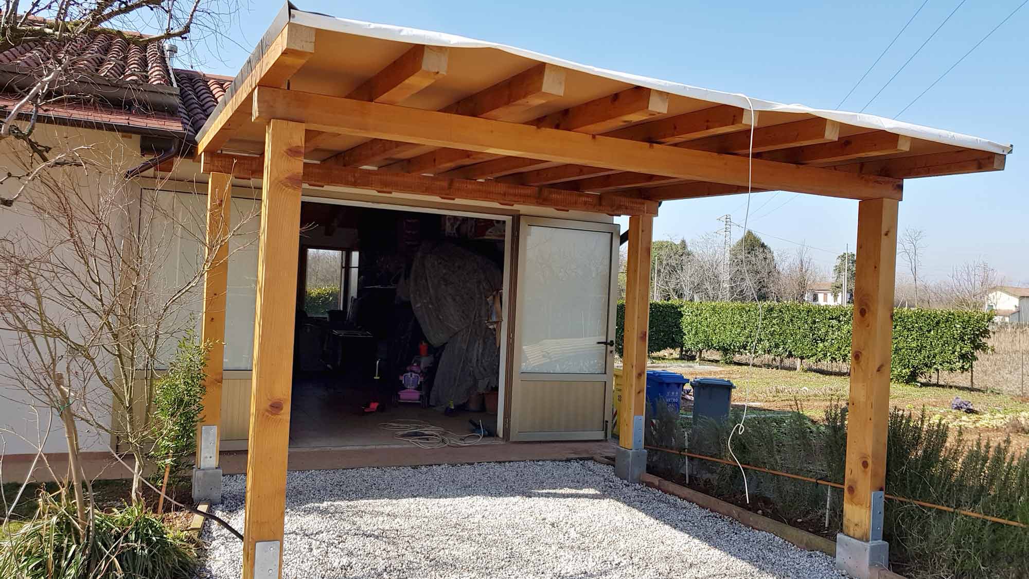tettoia in legno fai da te