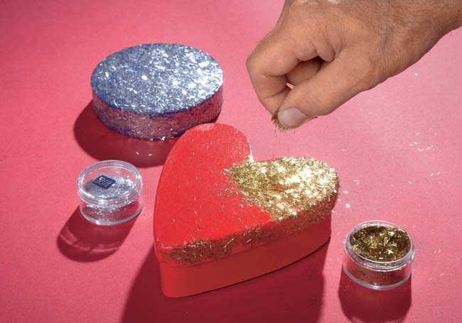 decorazione con glitter