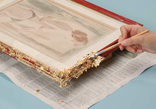 decorazione con foglia d'oro
