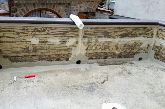 rifacimento strato a basso spessore di malta