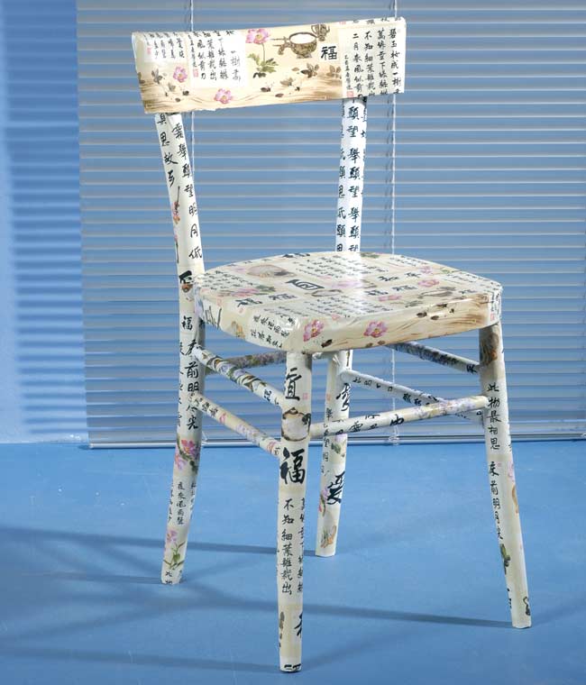 sedie decorate a decoupage