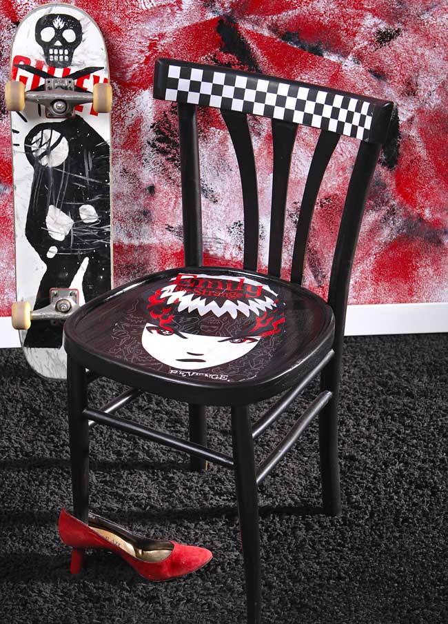 sedie decorate a decoupage