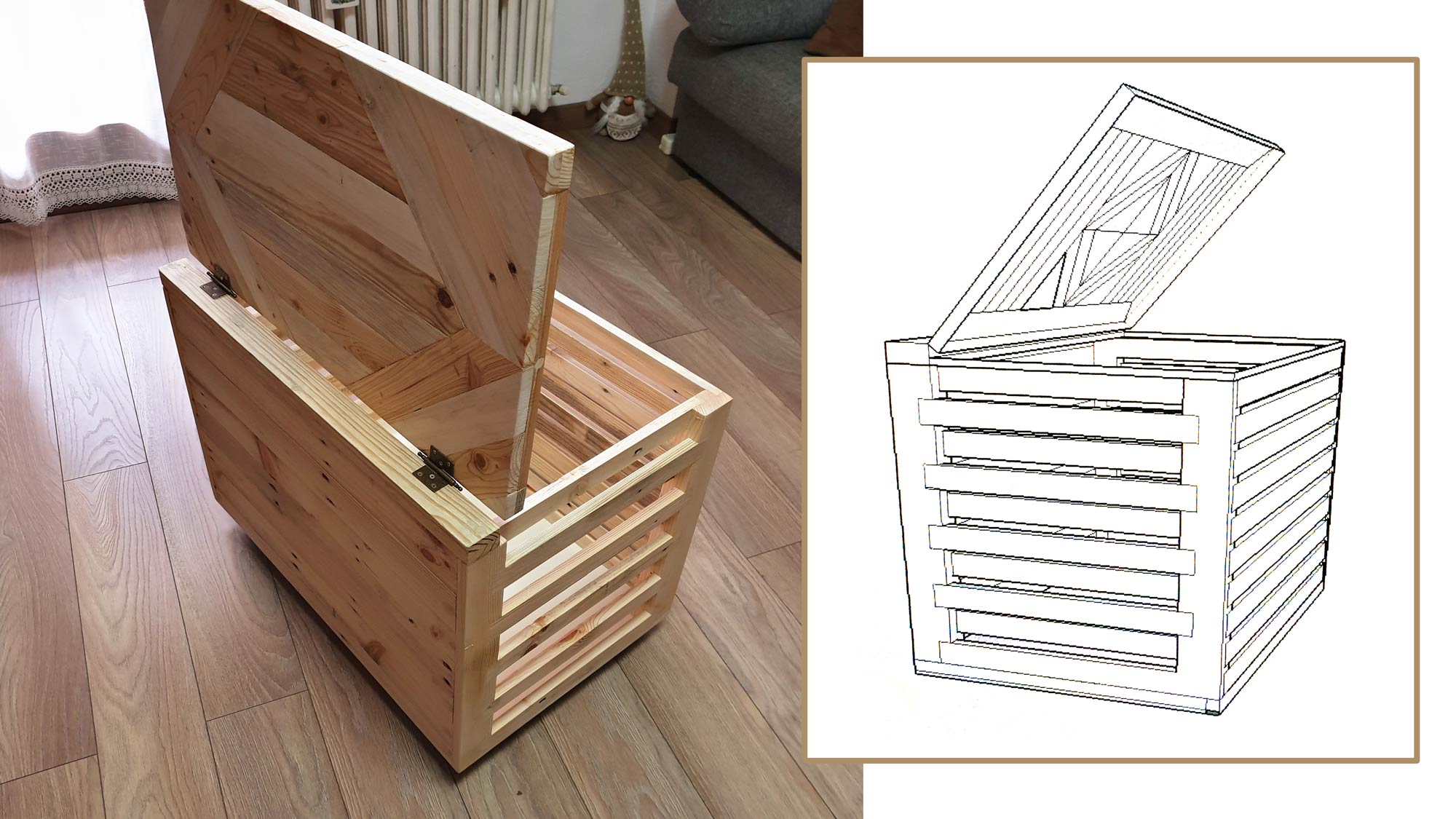 cassapanca con pallet