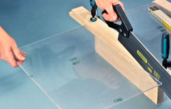 taglio dritto plexiglas