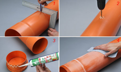forare tubi pvc