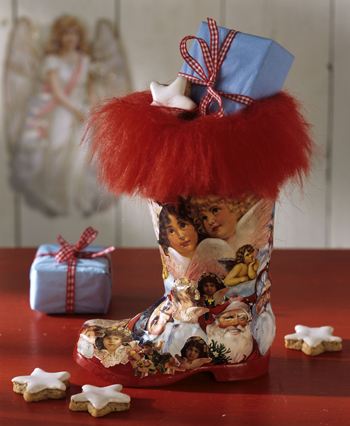 calze della befana decoupage