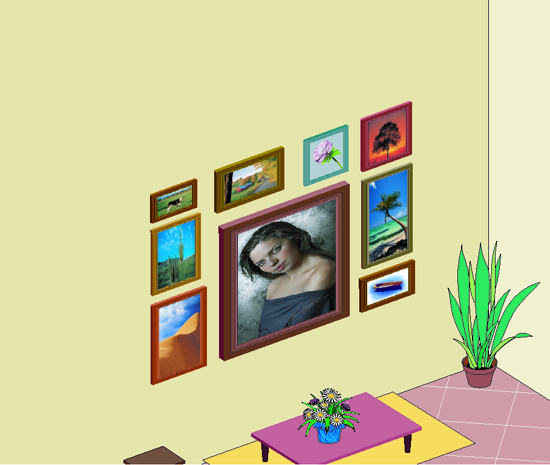 quadro grande al centro