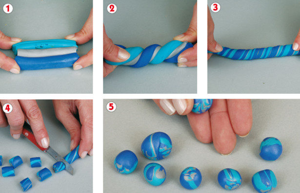 collane in fimo preparazione