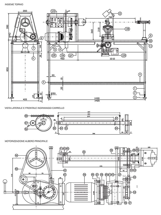 disegno tecnico tornio