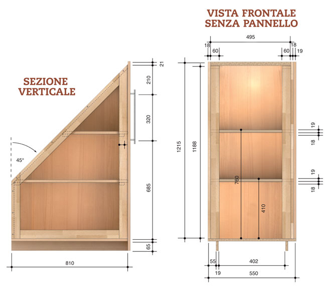 armadio mansarda, armadio angolare fai da te,
