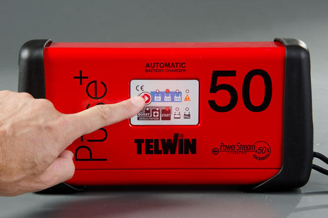 caricabatterie automatico, caricabatterie, telwin pulse 50,