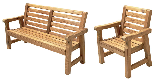 panca e sedia di legno fai da te