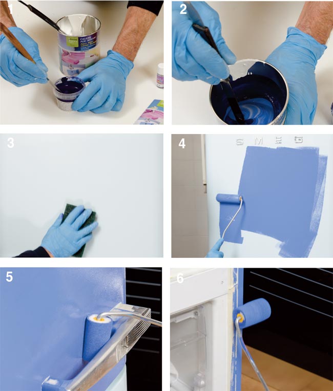 Rinnovare il frigorifero, rinnovare il frigo, come rinnovare il frigo, colorare il frigorifero, sottosopra, frigorifero smeg