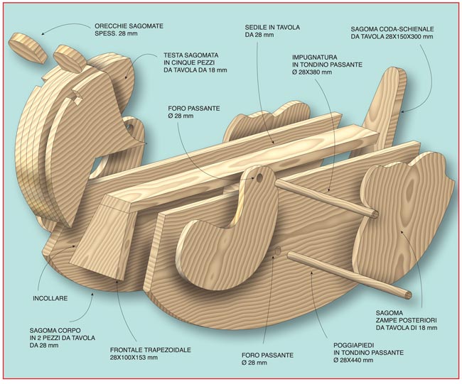 dondolo in legno
