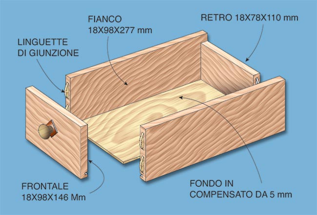 cassetto di legno