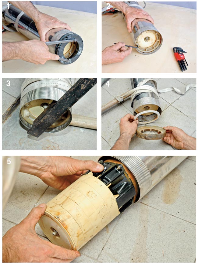 smopntaggio pompa ad immersione
