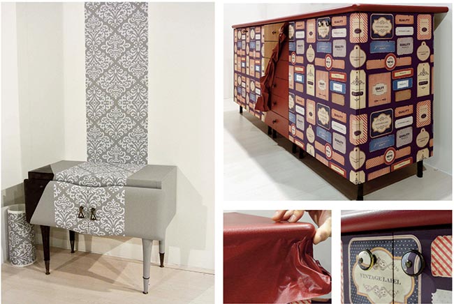 mobili decorati con pellicole