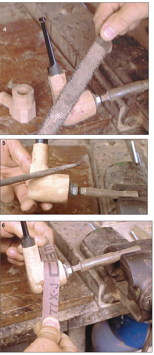 levigatura della pipa