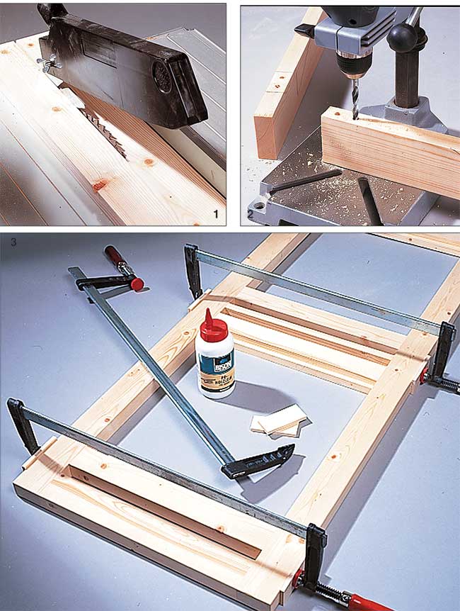 taglio del legno per realizzazione telaio